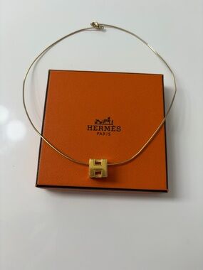 Hermès Cage d'H Pendant Necklace, with COA and Authentic Box